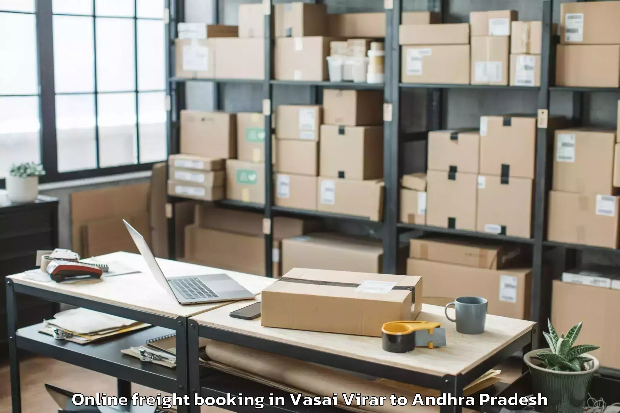 Top Vasai Virar to Vatsavai Online Freight Booking Available